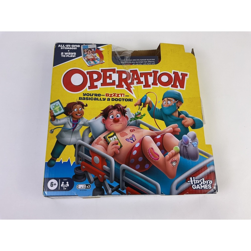 Operation‎ Board Game Hasbro Games "You're BZZZT Basically A Doctor" Ages 6+